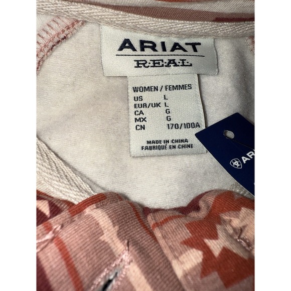 Ariat Ladies R.E.A.L Comfort Southwest Spice‎ Sweatshirt 10041809 Sz Large New - Picture 6 of 8